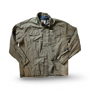 Dakota Grizzly Mens Long Sleeve Button-Up Shirt XXL 2XL Workwear Outdoor Fishing